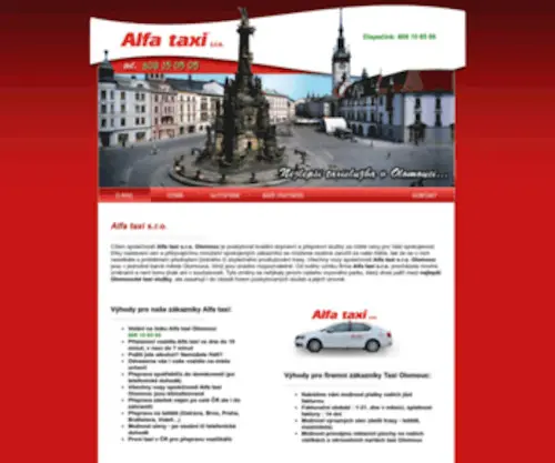Alfa-Taxi.cz(Alfa taxi Olomouc) Screenshot