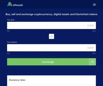 Alfa.cash(Buy, Sell & Exchange Bitcoin, Litecoin, Ethereum, XRP, EOS, Tether and many other digital assets and blockchain tokens) Screenshot