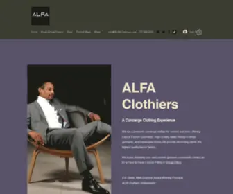 Alfaclothiers.com(Men Custom Clothes Suits and Shirts) Screenshot