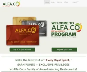 Alfaco-Rewards.com(Customer loyalty program) Screenshot