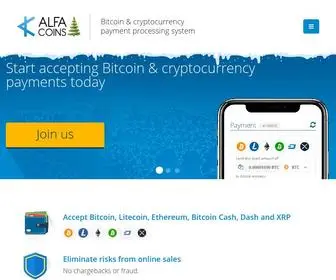 Alfacoins.com(Payment processing) Screenshot