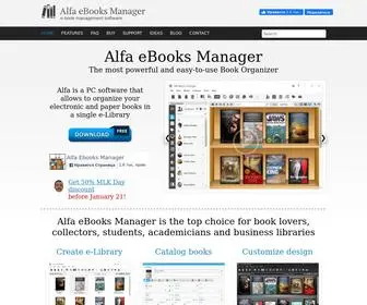 Alfaebooks.com(Book management software) Screenshot