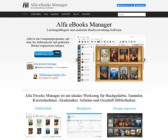 Alfaebooks.de(Bücherverwaltung Software) Screenshot