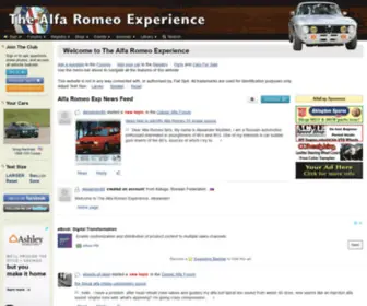 Alfaexperience.com(Alfa Romeo GTA GTV GTV6 Alfetta GT Spider Owners Club) Screenshot