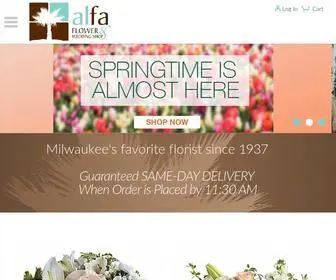 Alfaflowershop.com(Milwaukee Florist) Screenshot