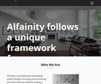 Alfainity.com(Leading interior design consulting and contracting firm in Chennai) Screenshot