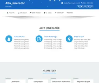 Alfajenerator.com.tr(Alfa Jeneratör) Screenshot