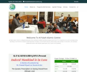 Alfalahcentre.ca(Al-Falah Islamic Centre) Screenshot