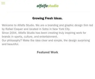 Alfalfastudio.com(Alfalfa Studio is a New York Branding & Graphic Design Agency) Screenshot