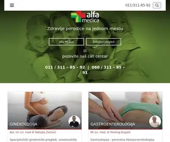 Alfamedica.rs(Alfa MEDICA) Screenshot