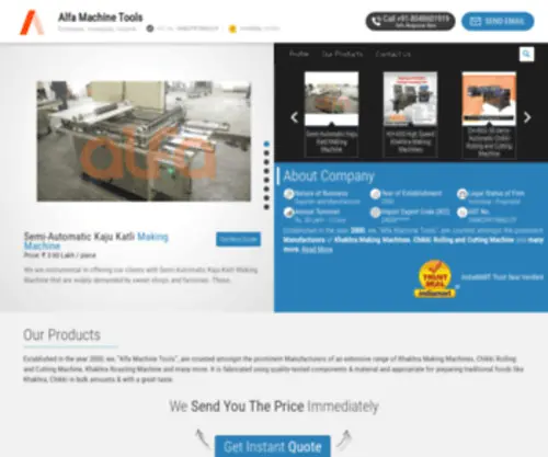 Alfamnc.com(Alfa Machine Tools) Screenshot