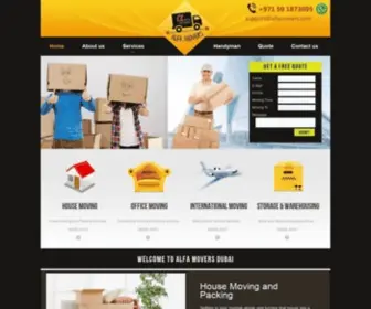 Alfamovers.com(Office Relocation Services Company) Screenshot