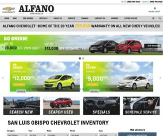 Alfanochevrolet.com(Chevrolet of San Luis Obispo) Screenshot