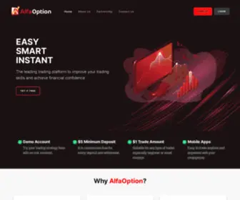 Alfaoption.com(Best place for trading binary option Home) Screenshot