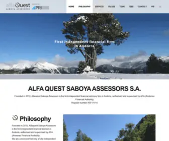 Alfaquest.net(Alfa Quest Saboya Assessors Andorra) Screenshot