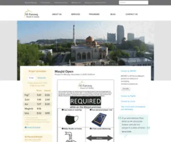 AlfarooqMasjid.org(Al-Farooq Masjid) Screenshot