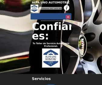 Alfaunoautomotriz.com(Alfa Uno Automotriz Monterrey) Screenshot