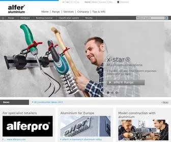 Alfer.com(Innovative DIY products such as profiles and aluminium bars) Screenshot