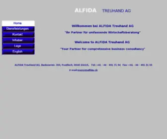 Alfida.ch(ALFIDA Treuhand AG) Screenshot