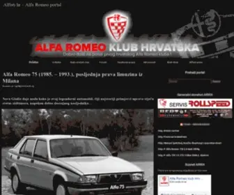 Alfisti.hr(Alfa Romeo portal) Screenshot