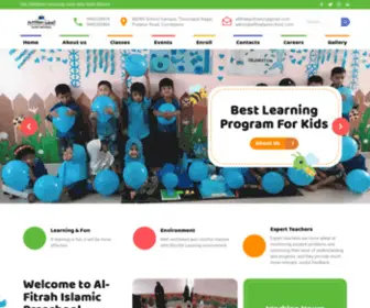 Alfitrahpreschool.com(Al-Fitrah Islamic Preschool, Podanur, Coimbatore) Screenshot