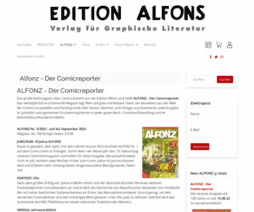 Alfonz.de(Der Comicreporter) Screenshot