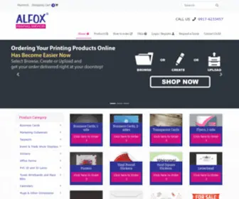Alfoxprinting.com(Alfox Printing Services) Screenshot