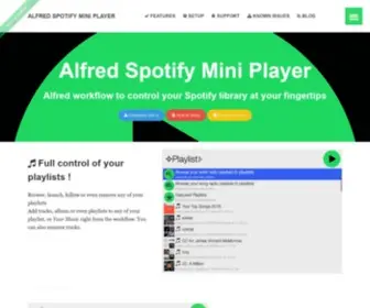 Alfred-Spotify-Mini-Player.com(Alfred Spotify Mini Player Alfred Spotify Mini Player) Screenshot