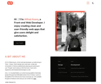 Alfredasare.me(Frontend Web Developer) Screenshot