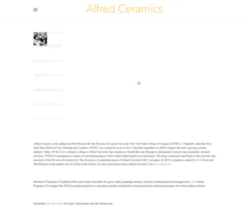 Alfredceramics.com(This site) Screenshot