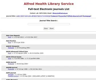 Alfredjournals.org(Journal Listing) Screenshot