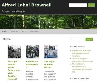 Alfredlahaibrownell.com(Environmental Rights) Screenshot