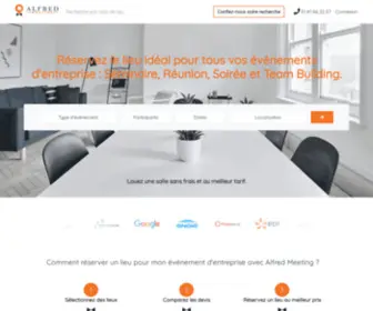 Alfredmeeting.com(Alfred Meeting: Réservez un lieu pour événement d’entreprise) Screenshot