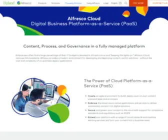 Alfrescocloud.com(Alfresco PaaS Cloud Content Management System) Screenshot