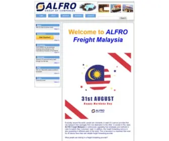 Alfrofreight.com(ALFRO Freight Forwarders (M) Sdn) Screenshot