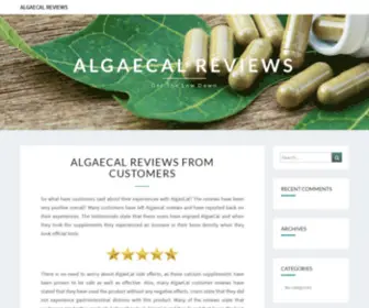 Algaecalreviews.com(AlgaeCal Reviews) Screenshot