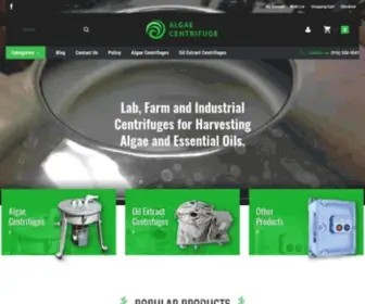 Algaecentrifuge.com(Affordable Algae and Hemp Centrifuges) Screenshot