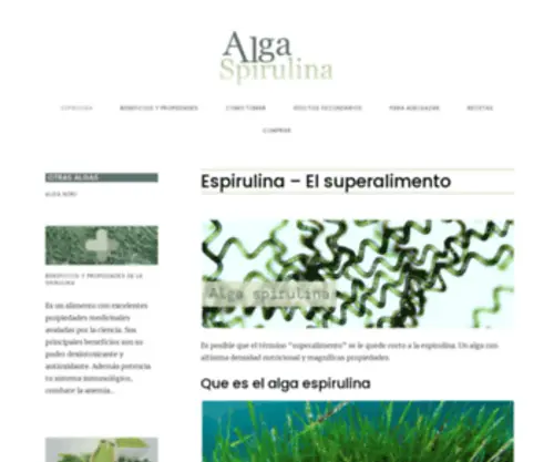 Algaespirulina.net(Algaespirulina) Screenshot