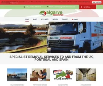 Algarveremovals.com(Specialist Removal Services to and from the UK) Screenshot