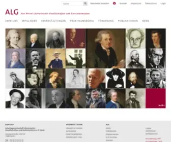 ALG.de(Das Portal Literarischer Gesellschaften und Literaturmuseen) Screenshot
