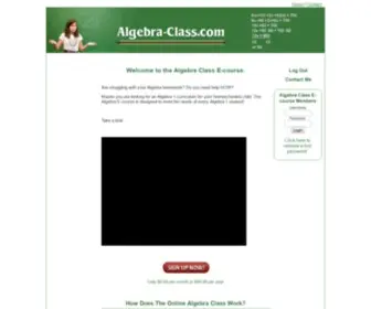 Algebra-Class-Ecourse.com(Homework Helper) Screenshot