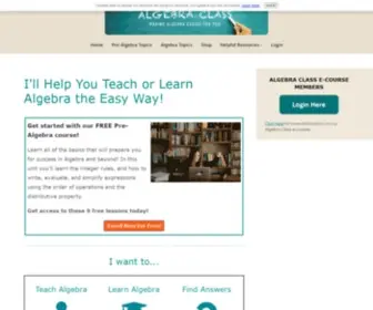 Algebra-Class.com(Detailed Examples to Help You Understand Algebra Concepts) Screenshot