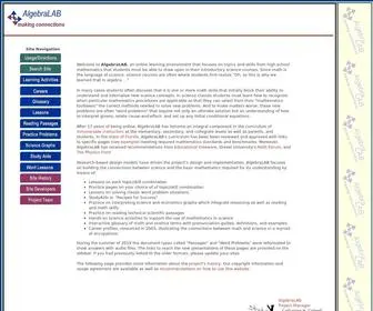 Algebralab.org(Making Math and Science Connections) Screenshot