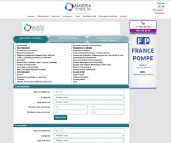 Algeriatenders.com(Site dédié aux appels d'offres en Algérie) Screenshot