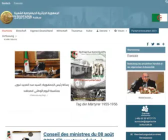 Algerische-Botschaft.de(Algerische Botschaft in Berlin) Screenshot