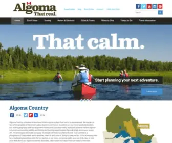Algomacountry.com(Official Site of Tourism in Algoma Country) Screenshot