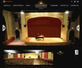 Algomapac.com(Algoma Performing Arts Center) Screenshot