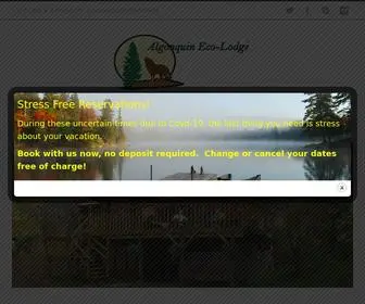 Algonquinecolodge.com(Algonquin Eco) Screenshot