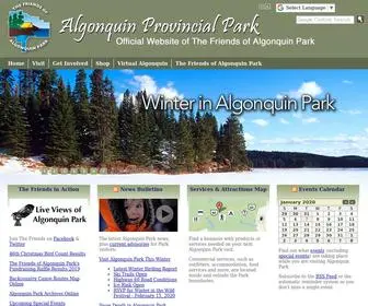 Algonquinpark.on.ca(Algonquin Provincial Park) Screenshot