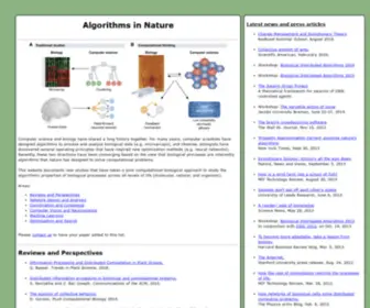 Algorithmsinnature.org(Algorithms in Nature) Screenshot